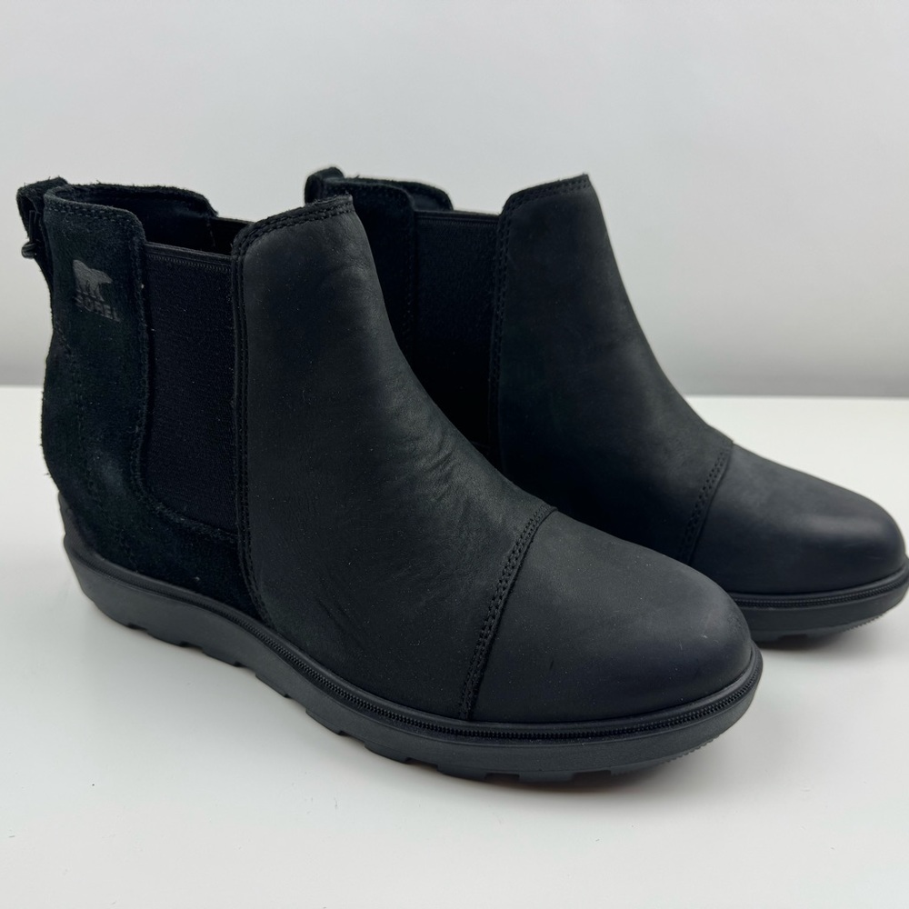 Sorel Black Chelsea Ankle Boots